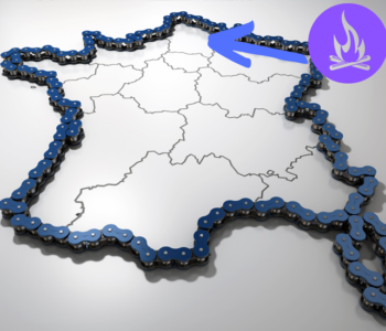 une carte de france montrant Lille et un chauffage