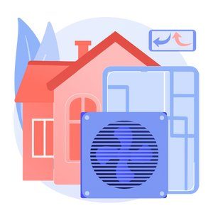 dessin maison climatisation