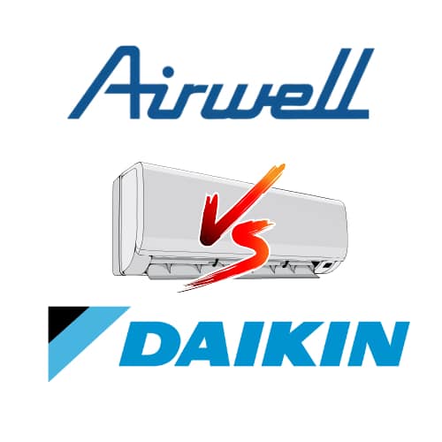 logo airwell et daikin avec climatisation et logo Versus