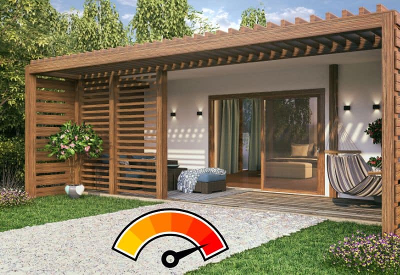 maison en été avec chaleur
