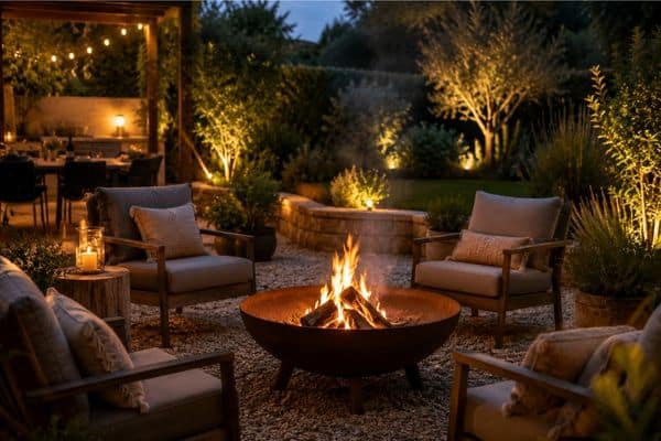 Soirée tranquille dans le jardin